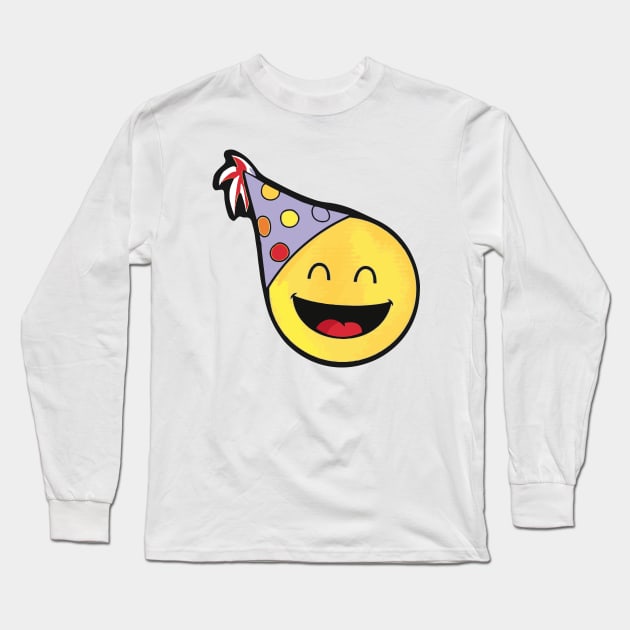 Party Smiley Long Sleeve T-Shirt by slice_of_pizzo
